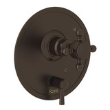 Pressure Balance Trim with Diverter - Tuscan Brass with Cross Handle | Model Number: A2410NXMTCB - Product Knockout