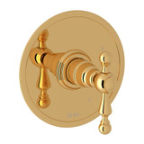 Arcana Pressure Balance Trim without Diverter - Italian Brass with Ornate Metal Lever Handle | Model Number: AC110L-IB - Product Knockout