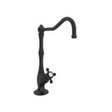 Acqui Column Spout Filter Faucet - Matte Black with Five Spoke Cross Handle | Model Number: A1435XMB-2 - Product Knockout