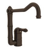 Acqui Single Hole Column Spout Kitchen Faucet - Tuscan Brass with Metal Lever Handle | Model Number: A3608LMTCB-2 - Product Knockout