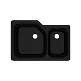Allia™ 33" Fireclay 2 Bowl Undermount Kitchen Sink - Matte Black (63) | Model Number: 6337-63