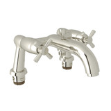 Exposed Tub Mixer - Polished Nickel with Cross Handle | Model Number: U.3808X-PN - Product Knockout