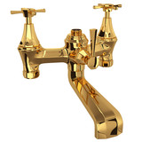 Deco Exposed Tub Filler - English Gold with Cross Handle | Model Number: U.3133X-EG - Product Knockout