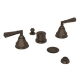 Palladian 5-Hole Bidet Faucet - Tuscan Brass with Metal Lever Handle | Model Number: A1960LMTCB - Product Knockout