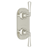 San Giovanni Trim for 1/2 Inch Thermostatic and Diverter Control Rough Valve - Polished Nickel with Metal Lever Handle | Model Number: A4564LMPN - Product Knockout