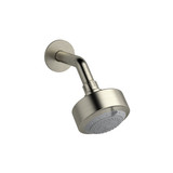 3-Function 4 Inch Showerhead With Arm 1.8 GPM - Brushed Nickel | Model Number: 358BN-WS - Product Knockout