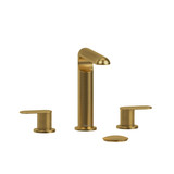 Ciclo Widespread Lavatory Faucet 1.0 GPM - Brushed Gold with Lined Lever Handles | Model Number: CI08LNBG-10 - Product Knockout