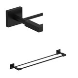 Kubik™ Double 24" Towel Bar - Black | Model Number: KS6BK