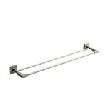 Kubik Double 24 Inch Towel Bar  - Brushed Nickel | Model Number: KS6BN - Product Knockout