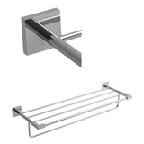 Kubik 24 Inch Towel Bar With Shelf  - Chrome | Model Number: KS9C - Product Knockout