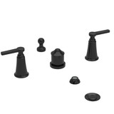 Momenti Two Handle Deck Mount Bidet  - Black with J-Shaped Handles | Model Number: MMRD09JBK - Product Knockout