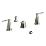 Momenti Two Handle Deck Mount Bidet  - Brushed Nickel with Lever Handles | Model Number: MMRD09LBN - Product Knockout