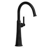Momenti Single Handle Tall Lavatory Faucet with C-Spout 1.0 GPM - Black with Lever Handles | Model Number: MMRDL01LBK-10 - Product Knockout