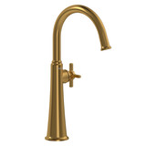 DISCONTINUED Momenti™ Single Handle Tall Lavatory Faucet With C-Spout - Brushed Gold | Model Number: MMRDL01+BG