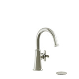 Momenti Single Handle Lavatory Faucet with C-Spout  - Polished Nickel with X-Shaped Handles | Model Number: MMRDS01XPN - Product Knockout