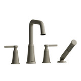 DISCONTINUED Momenti™ 4-Hole Deck Mount Tub Filler With U-Spout - Brushed Nickel | Model Number: MMSQ12LBN