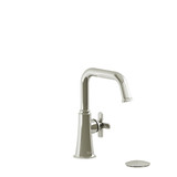 Momenti Single Handle Lavatory Faucet with U-Spout  - Polished Nickel with X-Shaped Handles | Model Number: MMSQS01XPN - Product Knockout