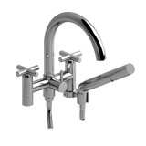 Pallace Two Hole Tub Filler  - Chrome with Cross Handles | Model Number: PA06+C - Product Knockout