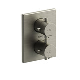 Pallace 3/4 Inch Thermostatic and Pressure Balance Multi-Function System  - Brushed Nickel with Cross Handles | Model Number: PATQ83+BN - Product Knockout