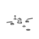 Riu Two Handle Deck Mount Bidet  - Chrome with Lever Handles | Model Number: RU09LC - Product Knockout