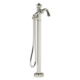 Retro Single Hole Floor Mount Tub Filler Trim  - Polished Nickel | Model Number: TAT39PN - Product Knockout