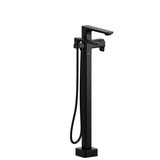 Equinox Single Hole Floor Mount Tub Filler Trim  - Black | Model Number: TEQ39BK - Product Knockout