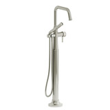 DISCONTINUED Momenti™ Single Hole Floor Mount Tub Filler Trim With U-Spout - Polished Nickel | Model Number: TMMSQ39JPN