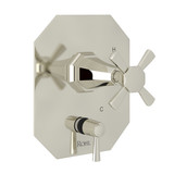 Deco Pressure Balance Trim with Diverter - Polished Nickel with Cross Handle | Model Number: U.5108NX-PN - Product Knockout