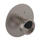 Eclissi 3/4 Inch Thermostatic Trim without Volume Control - Satin Nickel with Matte Black Accent with Circular Handle | Model Number: EC13W1IWSNB - Product Knockout