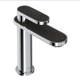 Miscelo Single Handle Bathroom Faucet - Polished Chrome Spout with Greystone Quarry Insert with Lever Handle with Insert | Model Number: MI01D1GQAPC - Product Knockout