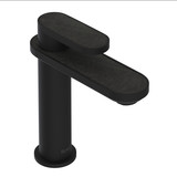 Miscelo Single Handle Bathroom Faucet - Matte Black Spout with Greystone Quarry Insert with Lever Handle with Insert | Model Number: MI01D1GQMB - Product Knockout