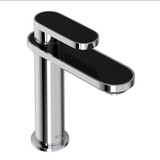 Miscelo Single Handle Bathroom Faucet - Polished Chrome Spout with Nero Insert with Lever Handle with Insert | Model Number: MI01D1NRAPC - Product Knockout