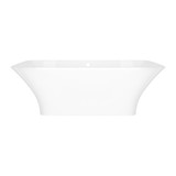 Ravello 68-5/8 Inch X 29-5/8 Inch Freestanding Soaking Bathtub in Volcanic Limestone&trade; with Overflow Hole - Gloss White | Model Number: RAV-N-SW-OF - Product Knockout