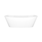 Trivento 65 Inch X 27-7/8 Inch Freestanding Soaking Bathtub in Volcanic Limestone&trade; with No Overflow Hole - Gloss White | Model Number: TRV-N-SW-NO - Product Knockout