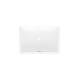 Kaldera 62 Rectangular 24 Inch Undermount Lavatory Sink in Volcanic Limestone&trade; with Internal Overflow - Gloss White | Model Number: UB-KAL-62-IO - Product Knockout