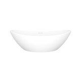 DISCONTINUED Amalfi 22" x 13" Oval Vessel Lavatory Sink - Standard White (Matte) | Model Number: VB-AML55M-SM-NO