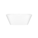 Vetralla 58-3/4 Inch X 29-2/8 Inch Freestanding Soaking Bathtub in Volcanic Limestone&trade; with No Overflow Hole - Matte White | Model Number: VETM-N-SM-NO - Product Knockout