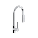 Pirellone Side Lever Pulldown Kitchen Faucet - Polished Chrome with Metal Lever Handle | Model Number: LS59L-APC-2 - Product Knockout