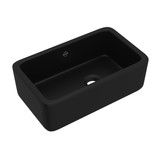 DISCONTINUED Lancaster™ 30" Single Bowl Farmhouse Apron Front Fireclay Kitchen Sink - Matte Black | Model Number: RC3018MB