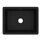 DISCONTINUED Shaker™ 23" Single Bowl Undermount Or Drop-in Fireclay Kitchen Sink - Matte Black | Model Number: UM2318MB