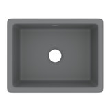 DISCONTINUED Shaker™ 23" Single Bowl Undermount Or Drop-in Fireclay Kitchen Sink - Matte Grey | Model Number: UM2318MG