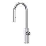 Eclissi Pull-Down Bar and Food Prep Kitchen Faucet with C-Spout Less Handle - Polished Chrome | Model Number: EC65D1APC - Product Knockout