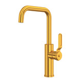 Myrina Bar and Food Prep Kitchen Faucet with U-Spout - Satin Gold | Model Number: MY61D1LMSG - Product Knockout