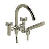 Riu Two Hole Tub Filler Without Risers - Polished Nickel | Model Number: RU06+KNPN - Product Knockout