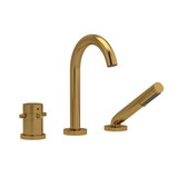 DISCONTINUED Riu™ 3-Hole Deck Mount Tub Filler - Brushed Gold | Model Number: RU19+KNBG