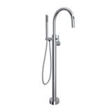 Tenerife Single Hole Floor Mount Tub Filler Trim - Polished Chrome | Model Number: TTE06F1LMAPC - Product Knockout