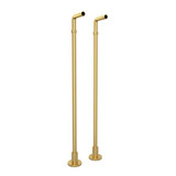 Floor Pillar Legs or Supply Unions - Set of 2 - Satin Unlacquered Brass | Model Number: ZA386-SUB - Product Knockout