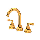 Palladian Widespread Bathroom Faucet With C-Spout - Italian Brass | Model Number: PN08D3LMIB - Product Knockout