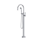 Traditional Single Hole Floor Mount Tub Filler Trim - Polished Chrome | Model Number: TTD06HF1LMAPC - Product Knockout