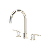 Armstrong Widespread Bathroom Faucet With C-Spout - Polished Nickel | Model Number: U.AR08D3HTPN - Product Knockout